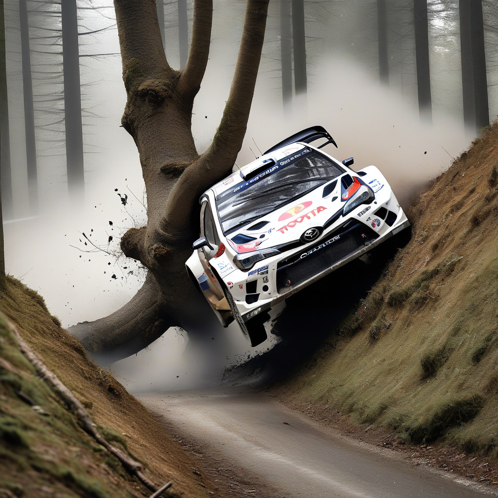 Rallye d'Europe centrale - Crash dans un arbre : Sébastien Ogier (Toyota), abandon et coup dur dans la course au titre