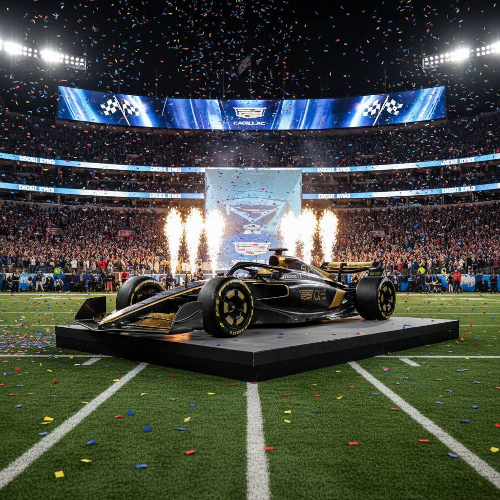 Cadillac dévoile sa monoplace de F1 lors du Super Bowl et se lance dans l’aventure