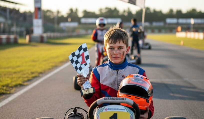 Owen Frontier, 10 ans, déjà champion en titre du championnat de karting