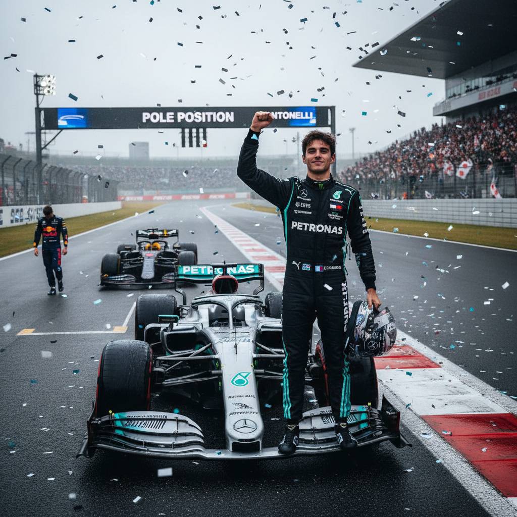 Antonelli s’empare de la pole à Suzuka, Verstappen éliminé